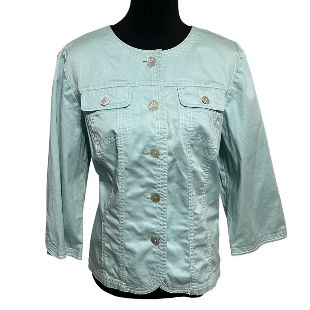 Ruby Rd. Mint Green Jacket (16W) - Picture 4 of 8